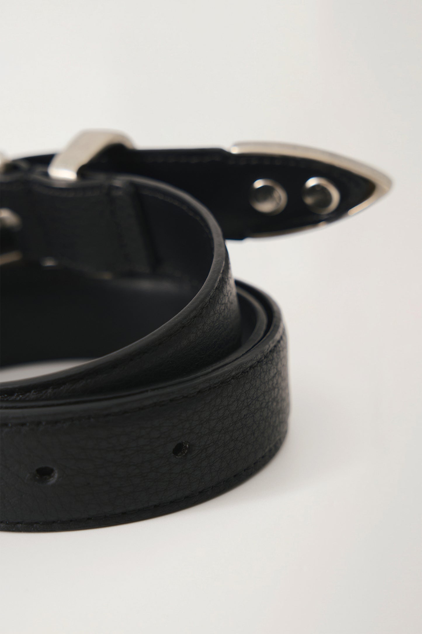 NOTHING WRITTEN WESTERN SILVER BELT - BLACK