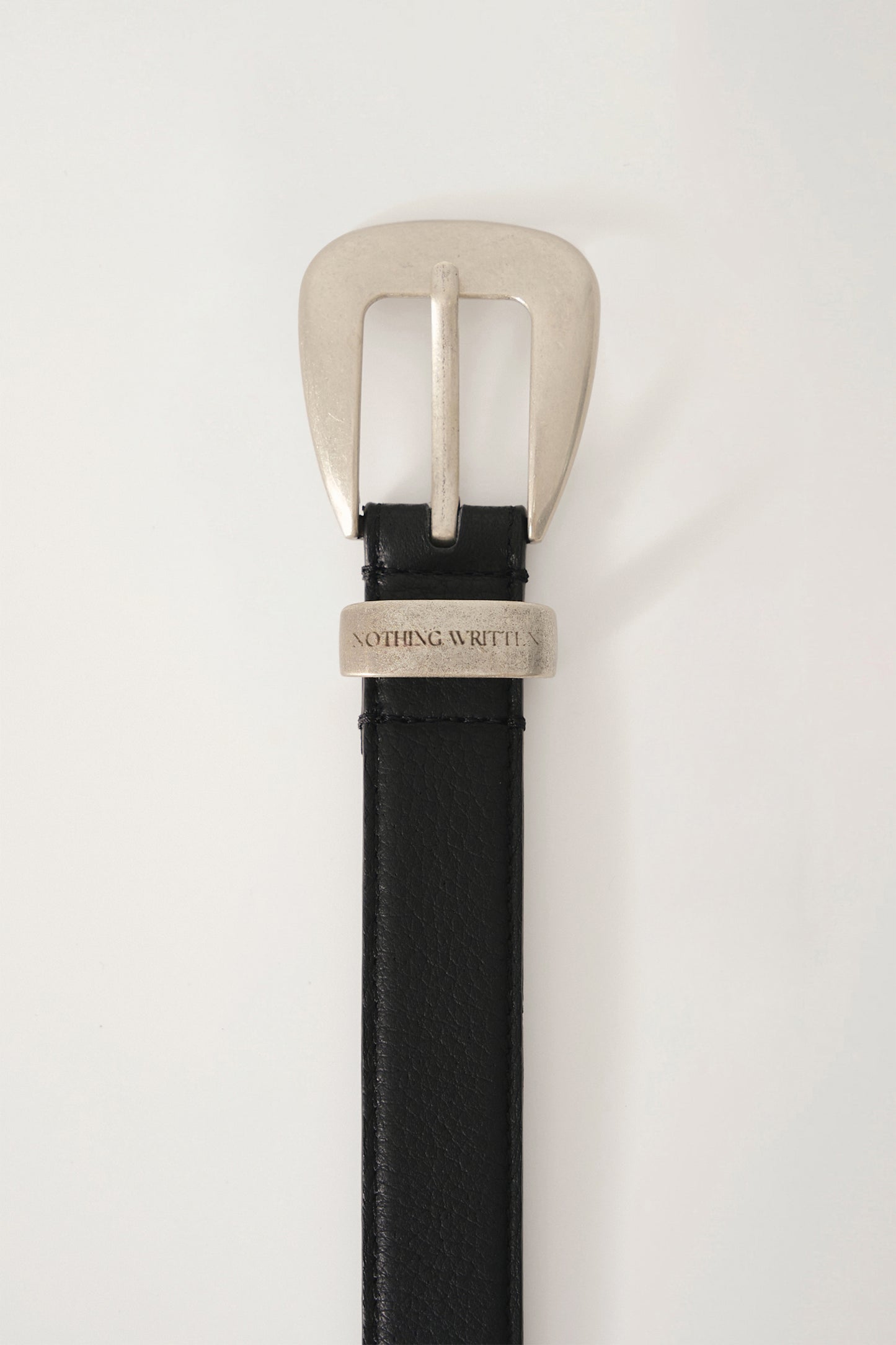 NOTHING WRITTEN WESTERN SILVER BELT - BLACK