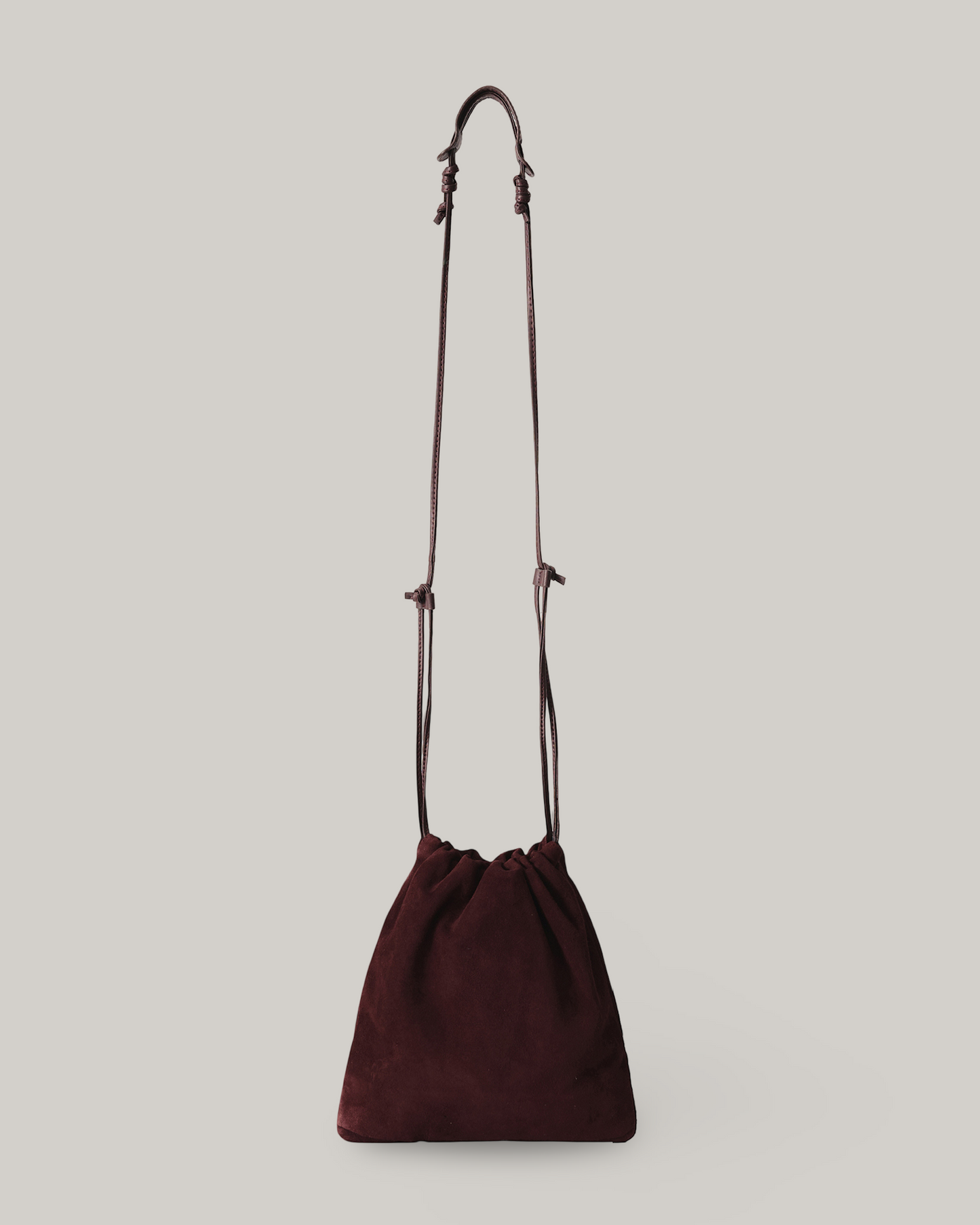 NOTHING WRITTEN FATU SHOULDER BAG - WINE SUEDE
