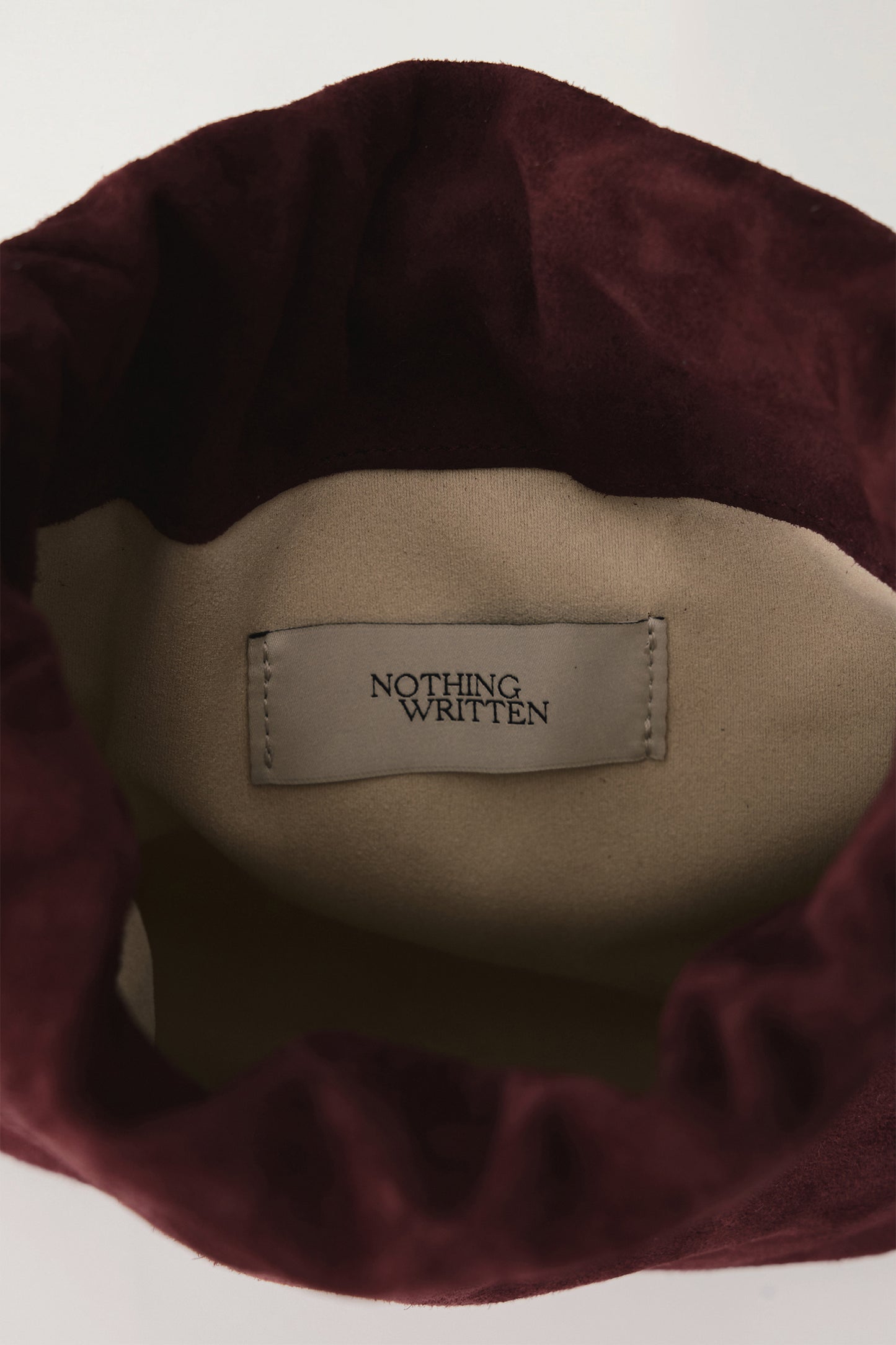 NOTHING WRITTEN FATU SHOULDER BAG - WINE SUEDE