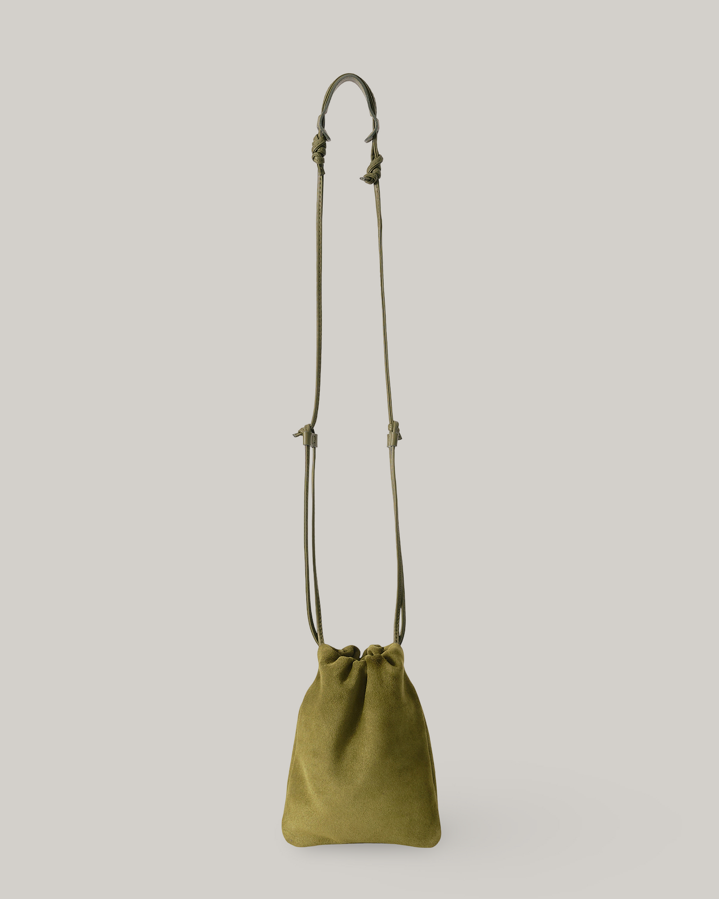 NOTHING WRITTEN FATU MINI SHOULDER BAG - OLIVE SUEDE