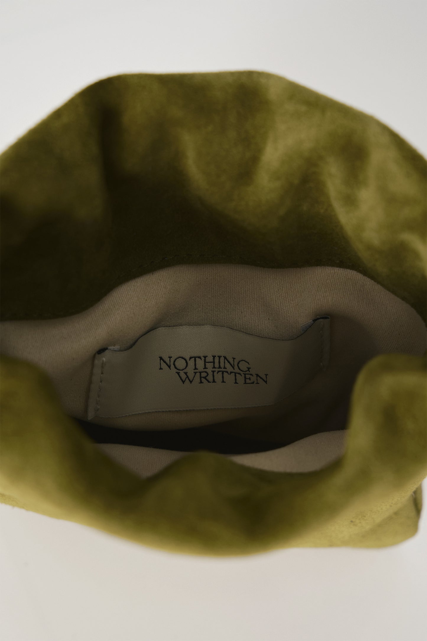 NOTHING WRITTEN FATU MINI SHOULDER BAG - OLIVE SUEDE