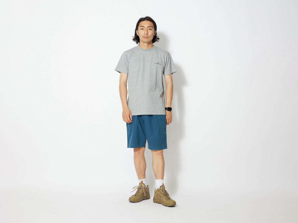 SNOW PEAK NATURAL DYED RECYCLED COTTON SHORTS - BLUE
