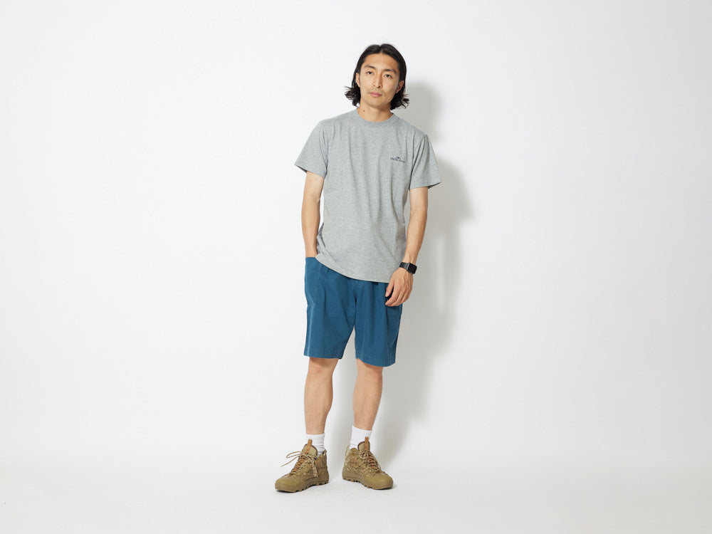 SNOW PEAK NATURAL DYED RECYCLED COTTON SHORTS - BLUE