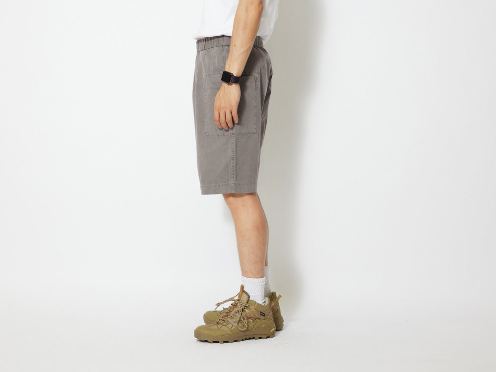 SNOW PEAK NATURAL DYED RECYCLED COTTON SHORTS - GREY