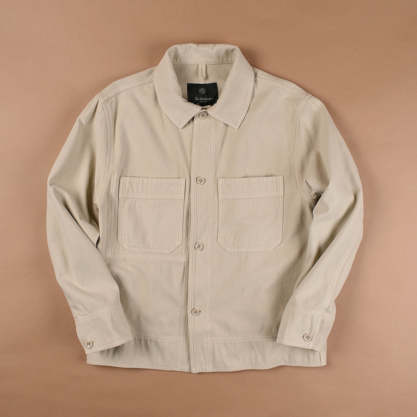 PPHH x KNICKERBOCKER NYC MOLESKIN TRAVAILLER OVERSHIRT - NATURAL