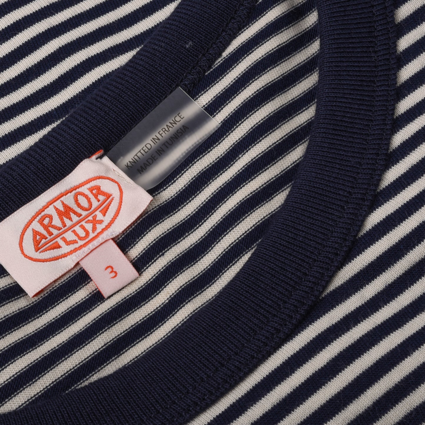 ARMOR LUX LADIES HERITAGE STRIPED T-SHIRT - DARK BLUE/WHITE
