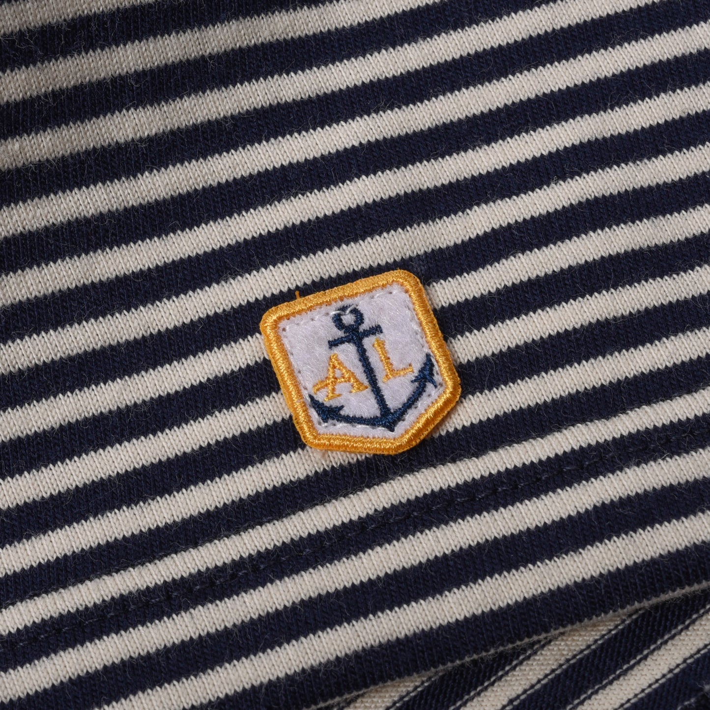 ARMOR LUX LADIES HERITAGE STRIPED T-SHIRT - DARK BLUE/WHITE