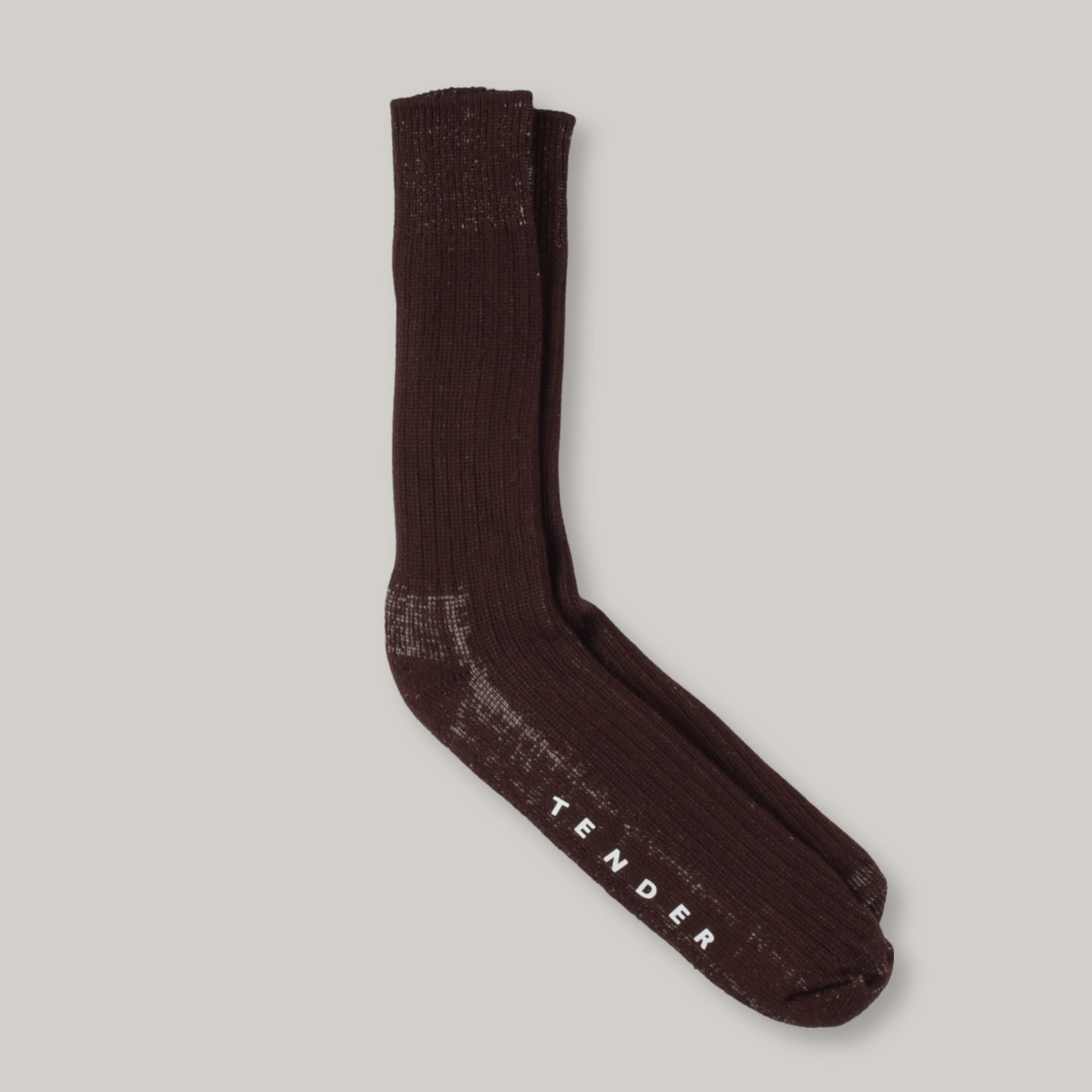 TENDER RIB CALF COTTON SOCKS - HADAL BROWN