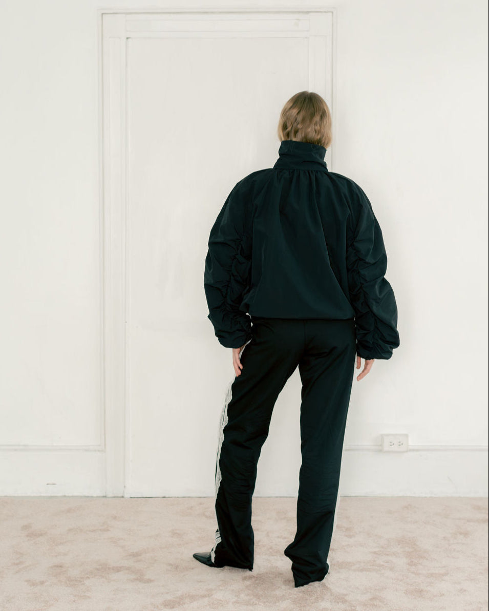 A BRONZE AGE PHOEBE BOMBER - BLACK NYLON