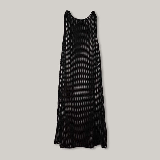 RITA ROW - LOUIS CROCHET STRAIGHT LONG DRESS - BLACK