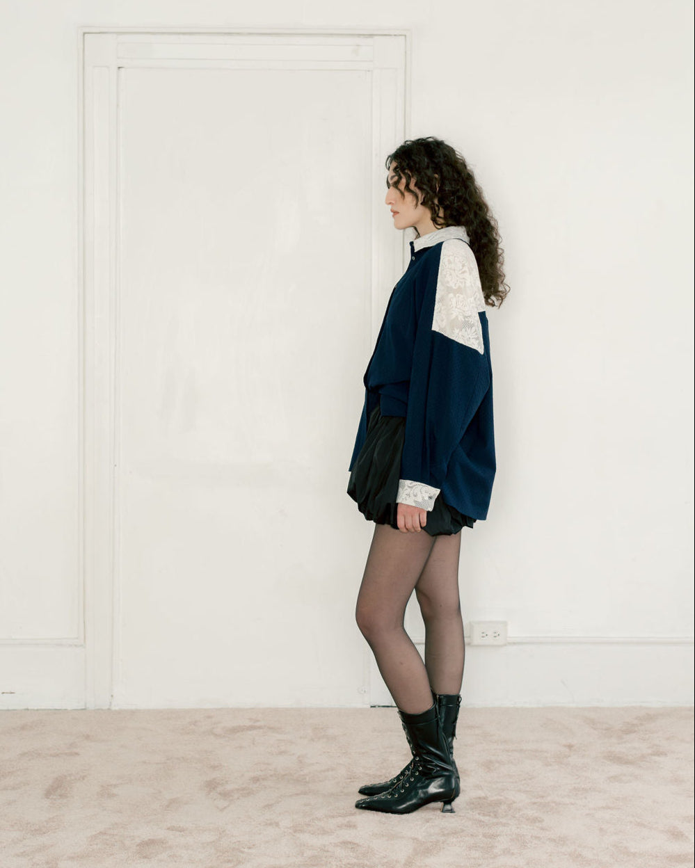 A BRONZE AGE ROBBIE SHIRT - NAVY - TABITHA
