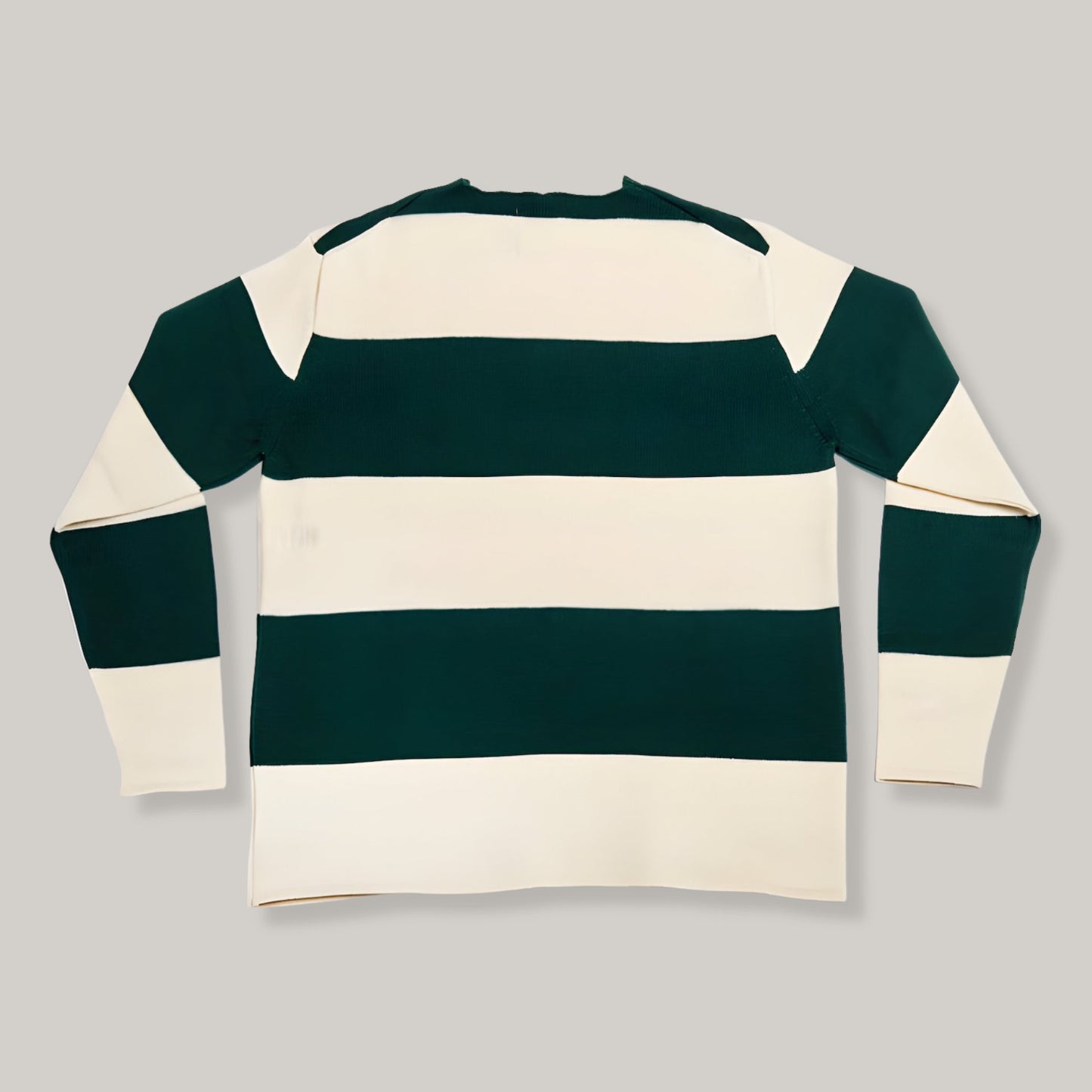HEIMAT HARBOUR RUGBY SWEATER - FIR GREEN/ SEASHELL