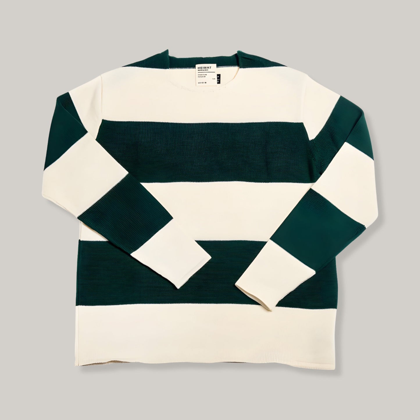 HEIMAT HARBOUR RUGBY SWEATER - FIR GREEN/ SEASHELL