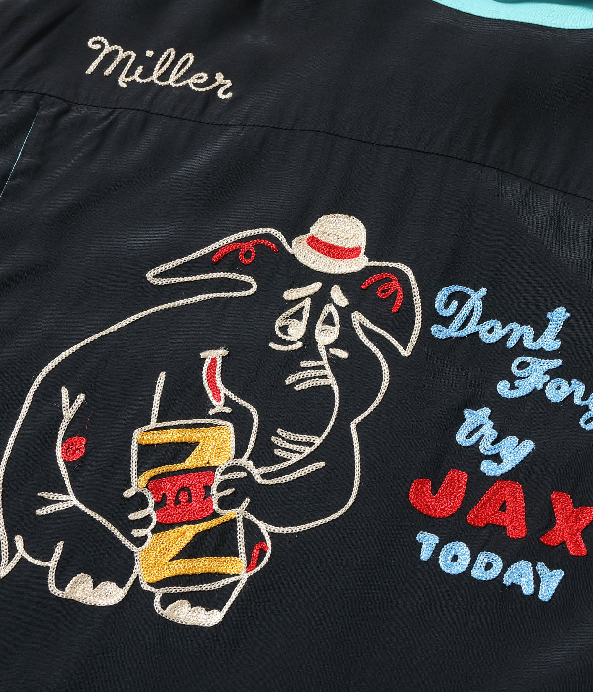 STYLE EYES - RAYON BOWLING SHIRT “JAX BEER” - BLACK