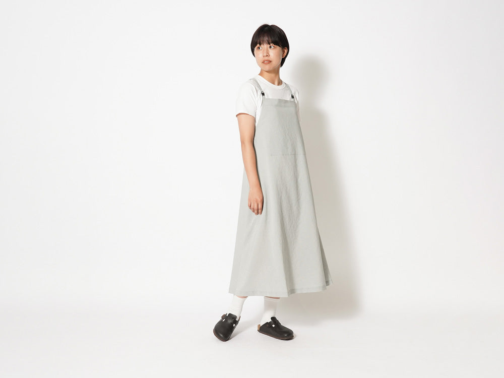 SNOW PEAK PE LIGHT POPLIN DRESS - LIGHT GREY