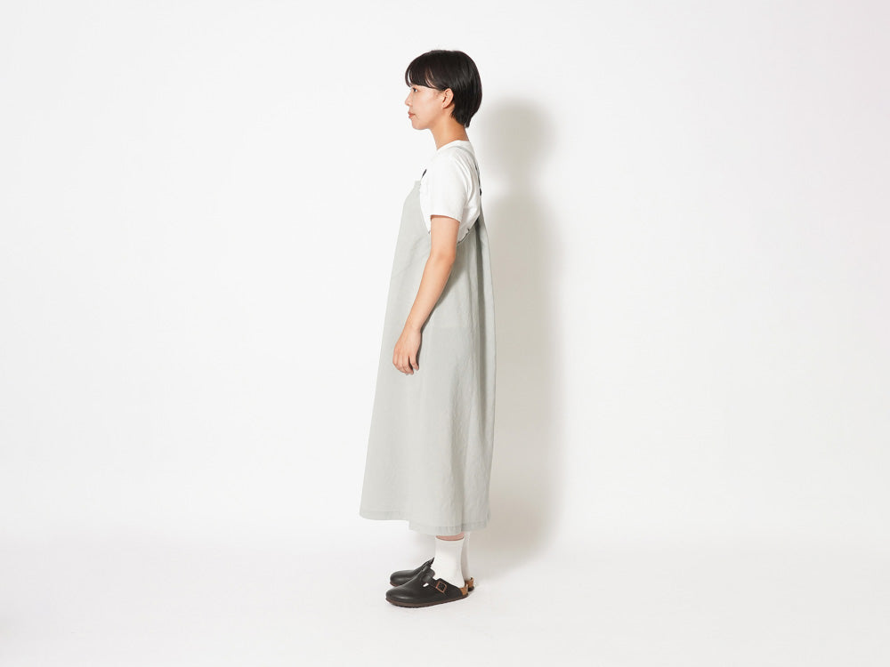 SNOW PEAK PE LIGHT POPLIN DRESS - LIGHT GREY