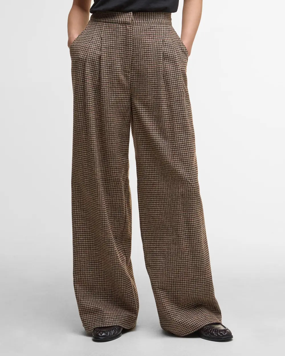 BARBOUR SOPHIA WOOL TAILORED TROUSERS - MULTI CHECK