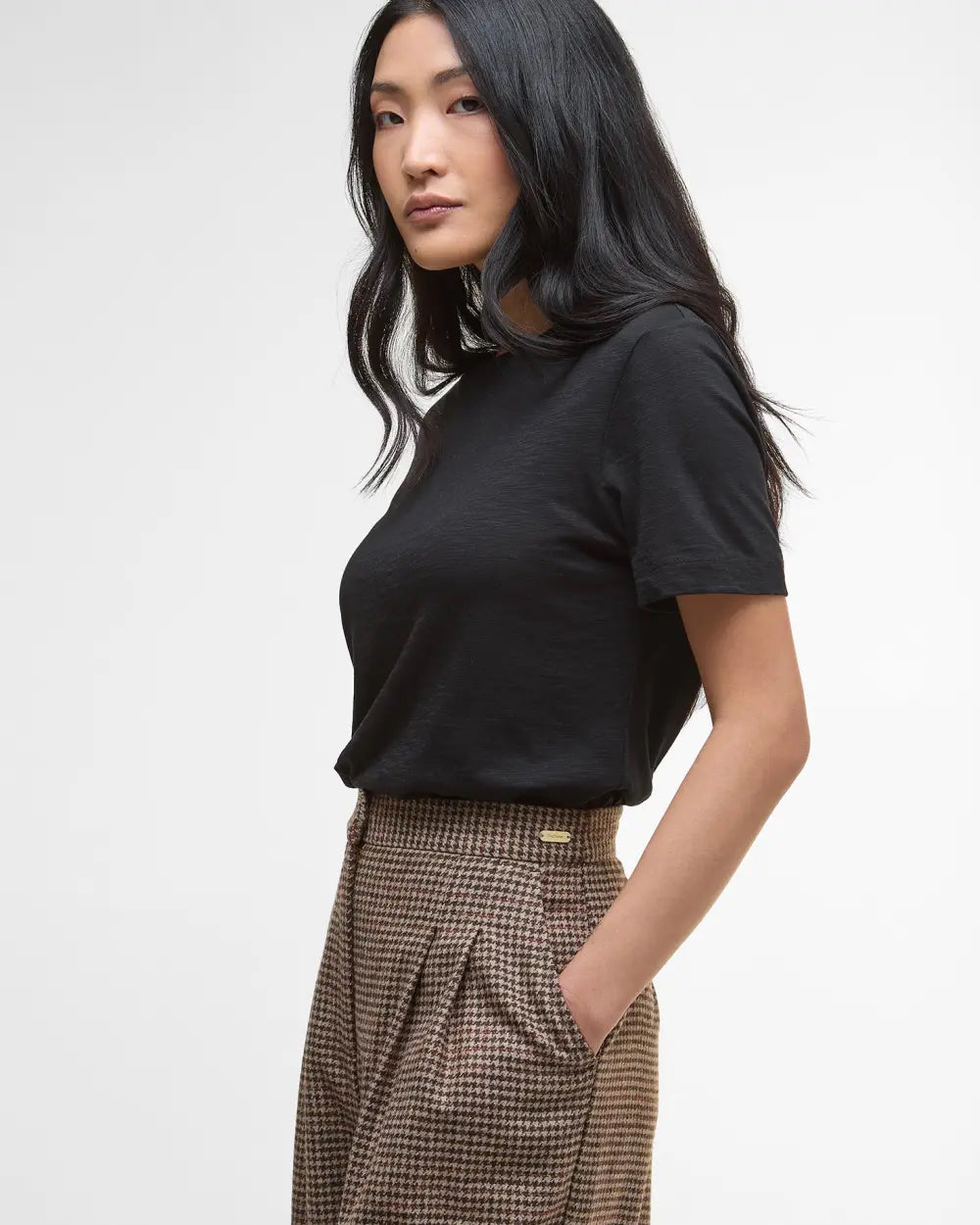 BARBOUR SOPHIA WOOL TAILORED TROUSERS - MULTI CHECK