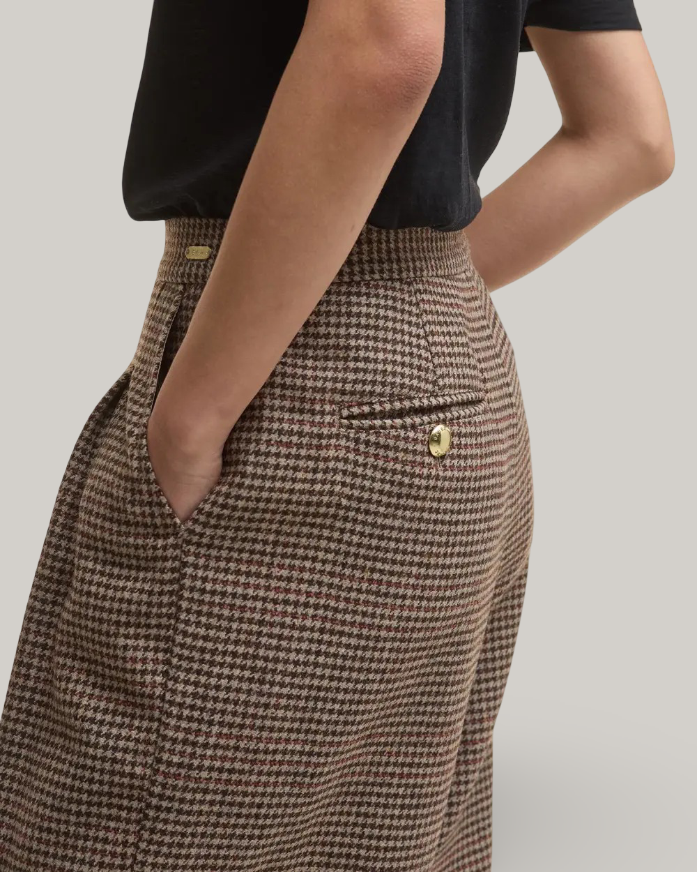 BARBOUR SOPHIA WOOL TAILORED TROUSERS - MULTI CHECK