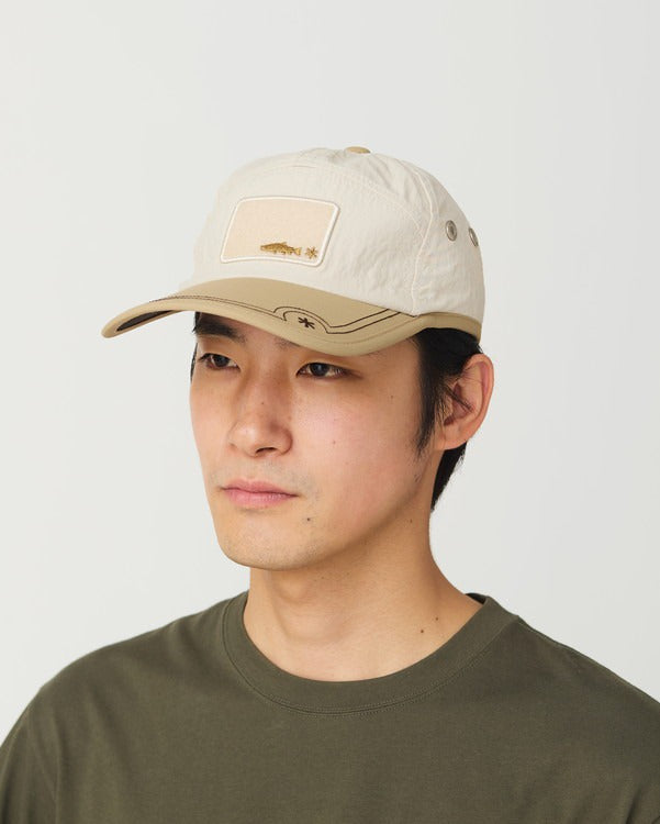SNOW PEAK FLY FISHING FITTED FRONT VENTILATED CAP - IVORY