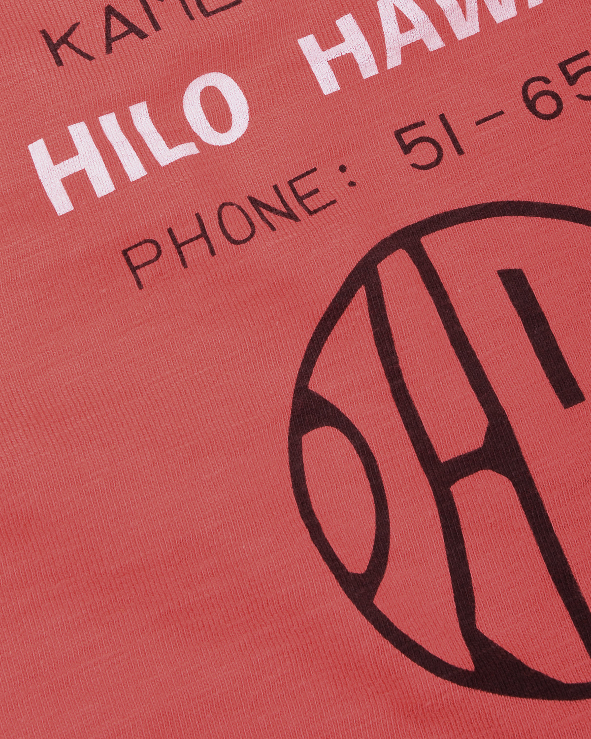 SUN SURF SLUB YARN TEE 'HATA SHOTEN LOGO' - RED
