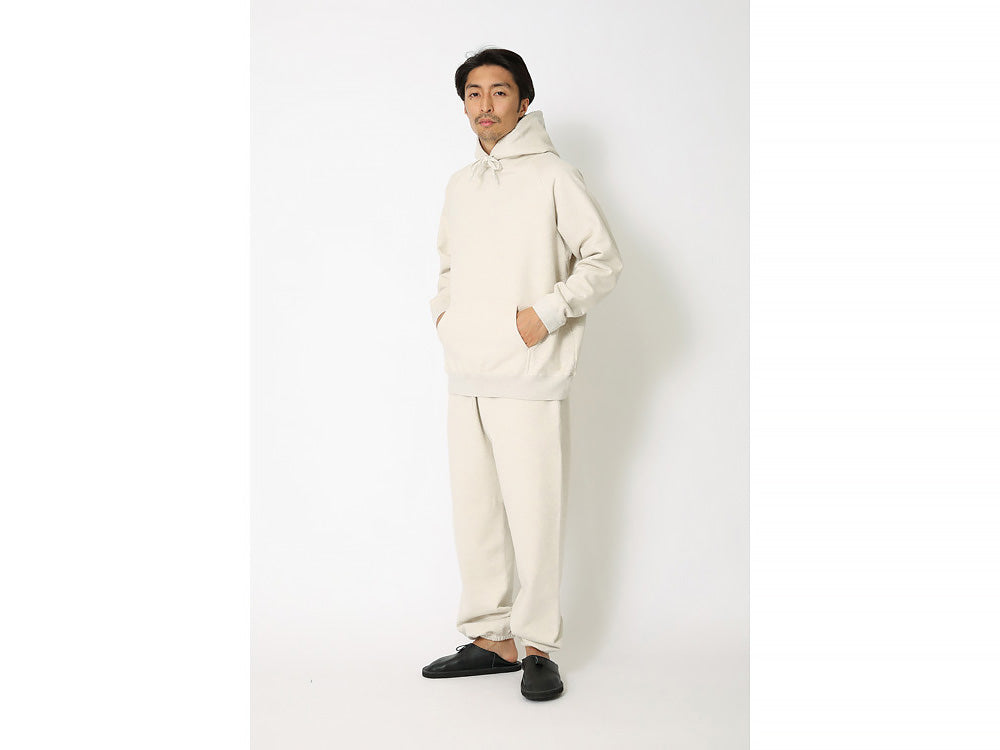 SNOW PEAK RECYCLED COTTON PULLOVER HOODIE - OATMEAL