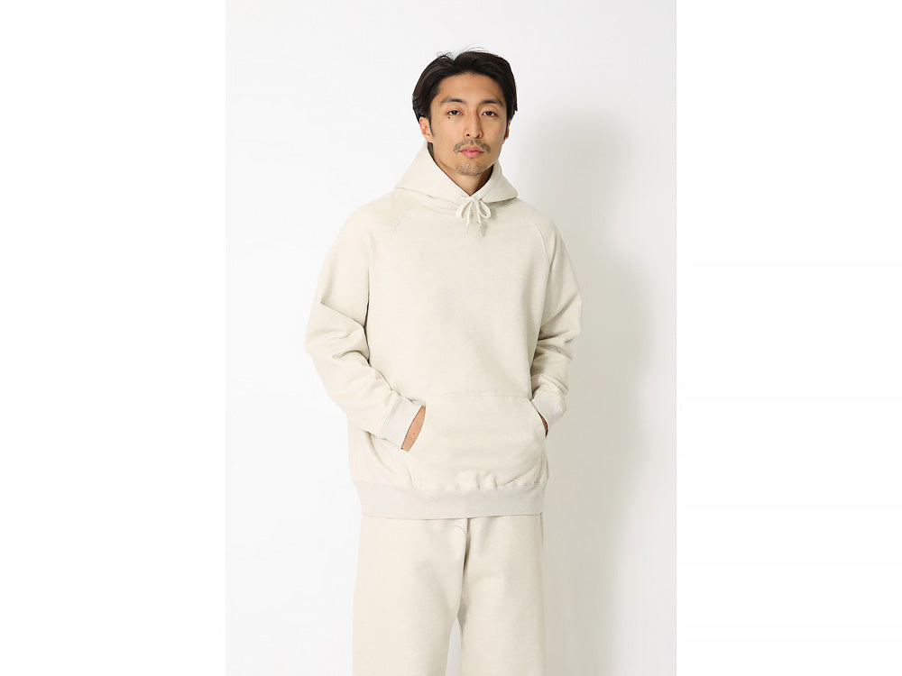 SNOW PEAK RECYCLED COTTON PULLOVER HOODIE - OATMEAL