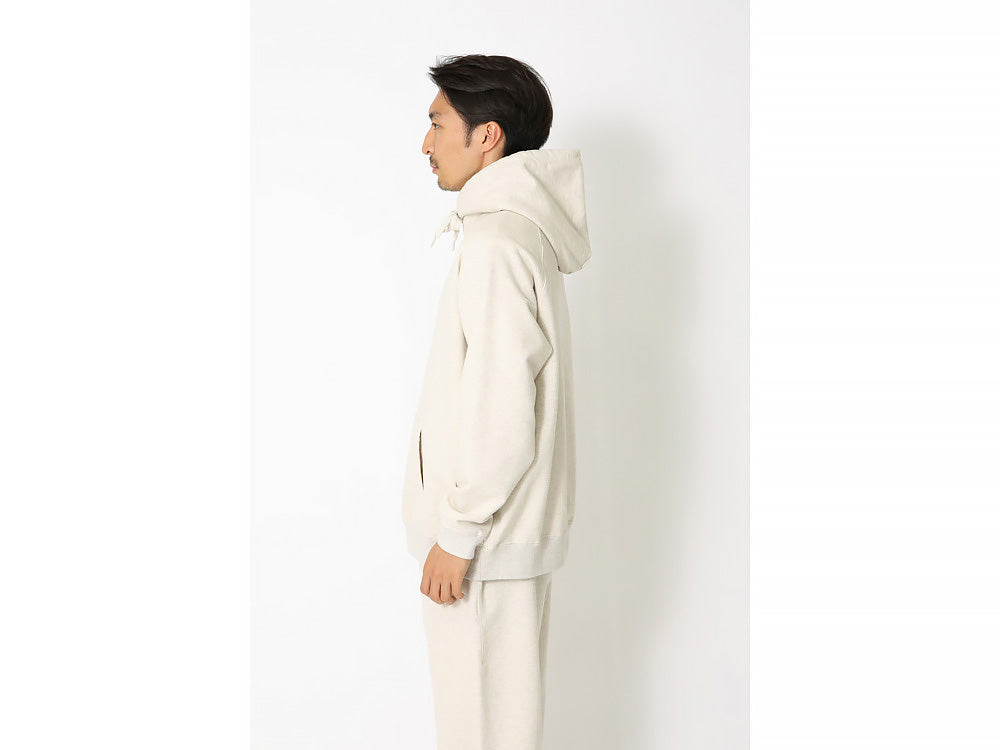 SNOW PEAK RECYCLED COTTON PULLOVER HOODIE - OATMEAL