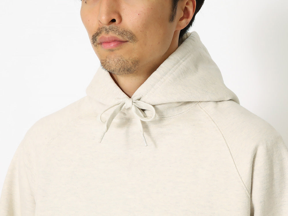 SNOW PEAK RECYCLED COTTON PULLOVER HOODIE - OATMEAL