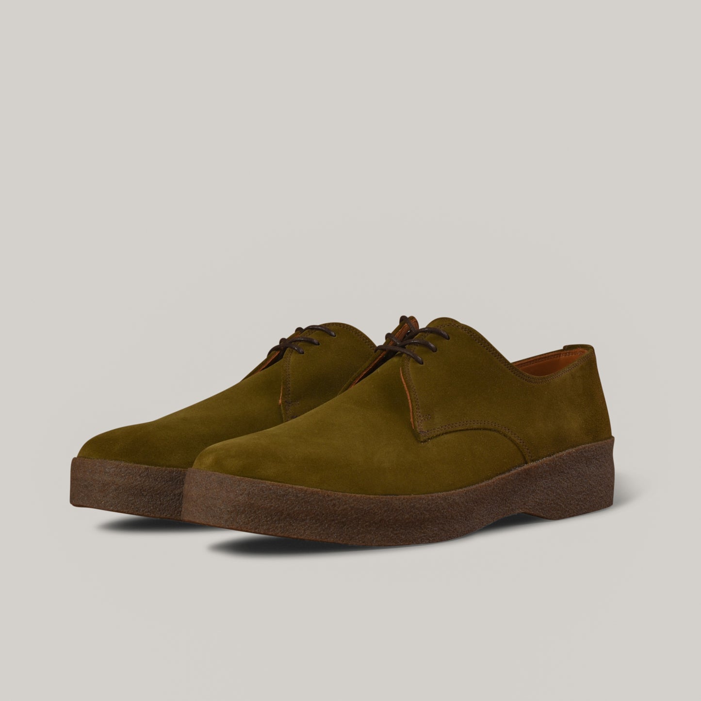 PPHH x SANDERS MENS BRIT GIBSON SHOE - MOSS SUEDE