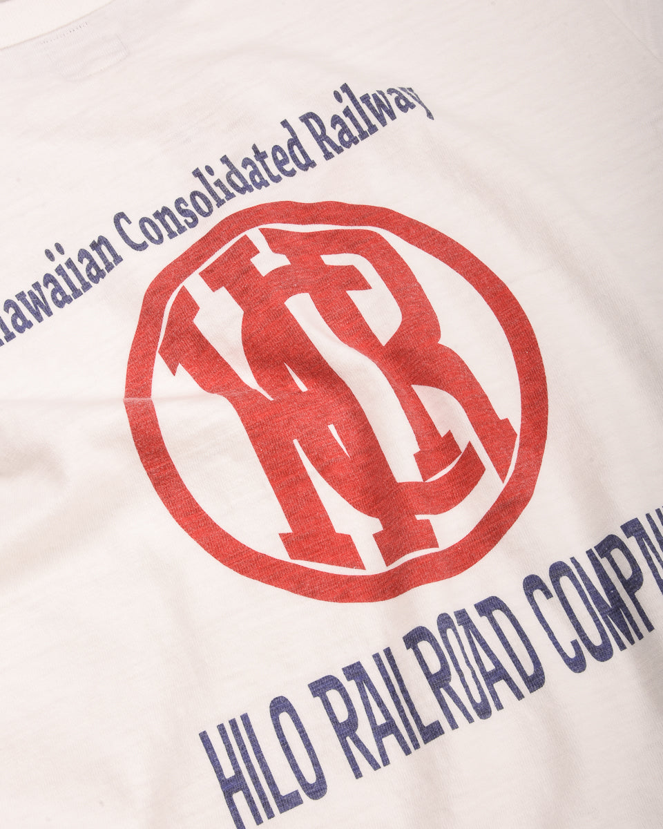 HILO RAILROAD LOGO TEE - OFF WHITE