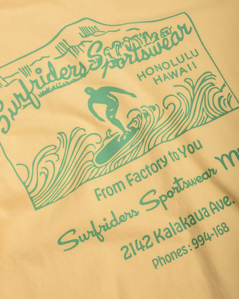 SUN SURF SURF RIDER'S SPORTSWEAR T-SHIRT - YELLOW