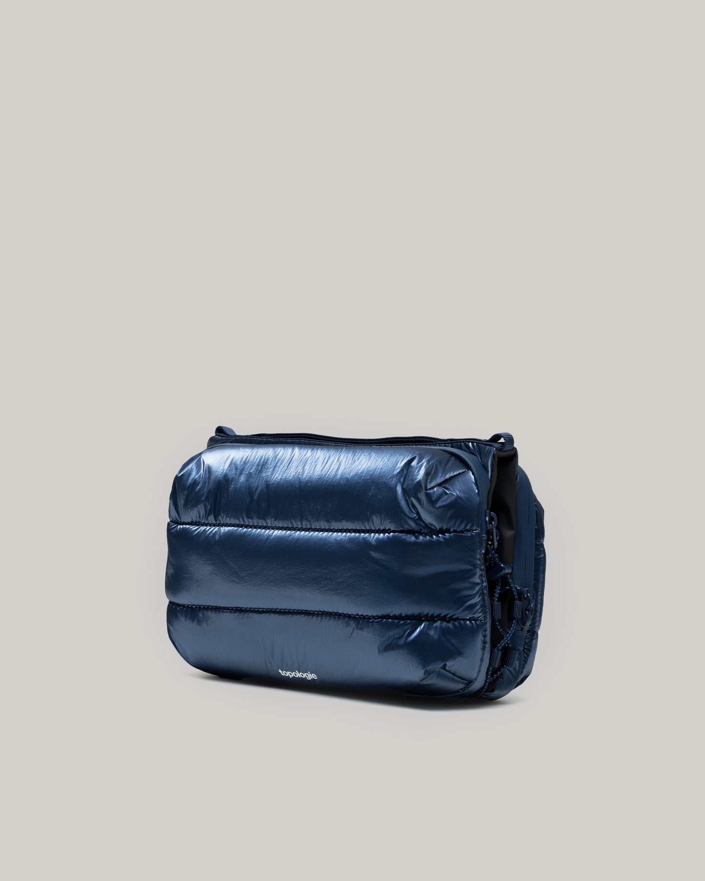 TOPOLOGIE BOTTLE SACOCHE LARGE MARINE BLUE METALLIC PUFFER