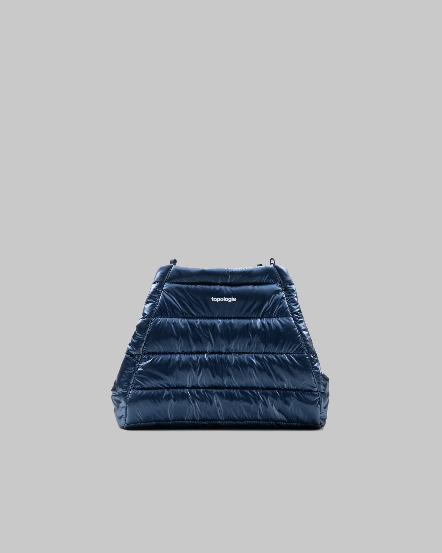 TOPOLOGIE MARCHE TOTE MEDIUM MARINE BLUE METALLIC PUFFER