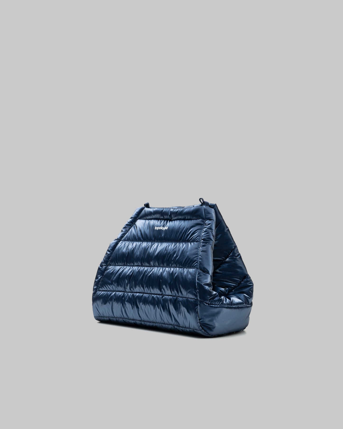 TOPOLOGIE MARCHE TOTE MEDIUM MARINE BLUE METALLIC PUFFER