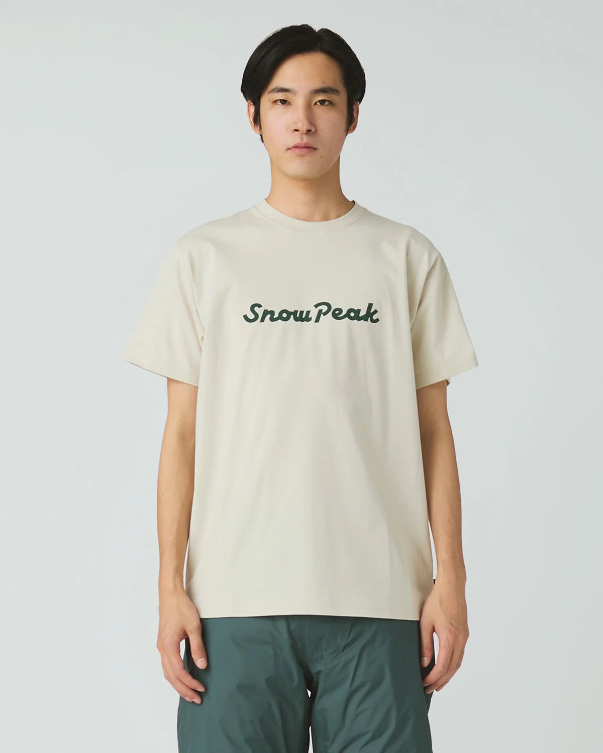 SNOW PEAK TYPOGRAPHY T-SHIRT - IVORY