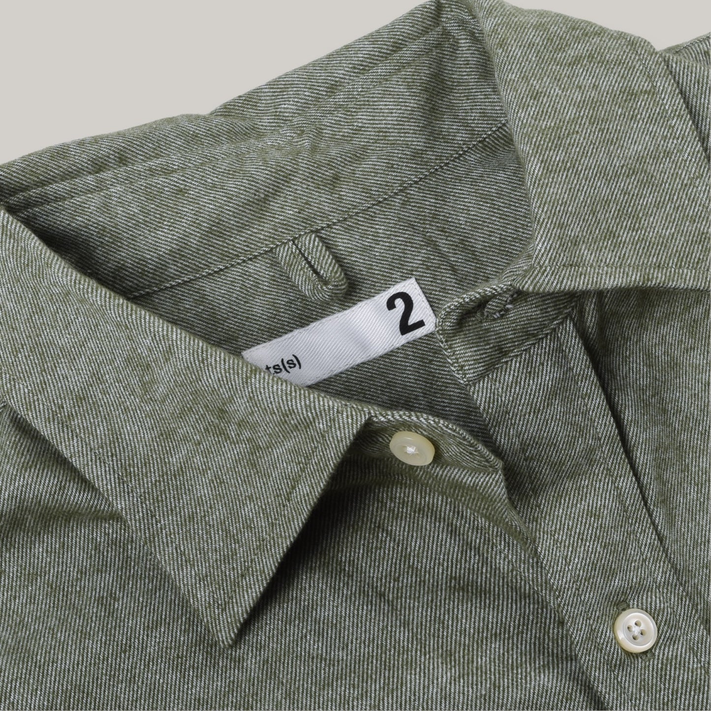 TS(S) CHAMBRAY FLANNEL BAGGY FIT SHIRT - GREEN