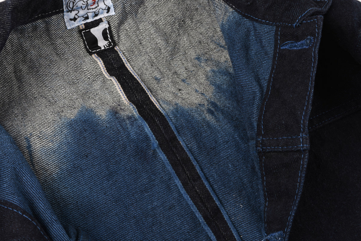 TENDER EDITED JEANS JACKET 16oz SELVAGE DENIM - ACHILLES HEEL INDIGO DYED