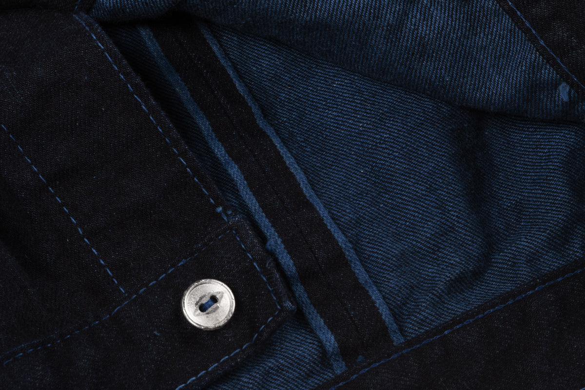 TENDER EDITED JEANS JACKET 16oz SELVAGE DENIM - ACHILLES HEEL INDIGO DYED