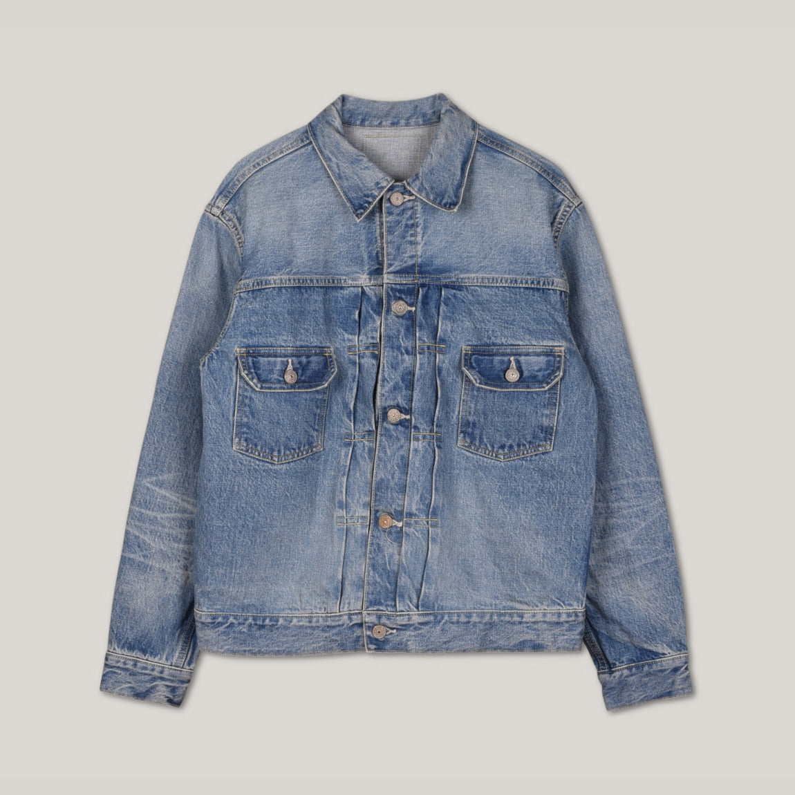 SUGAR CANE 14.25oz DENIM JACKET 1953 - AGED MODEL