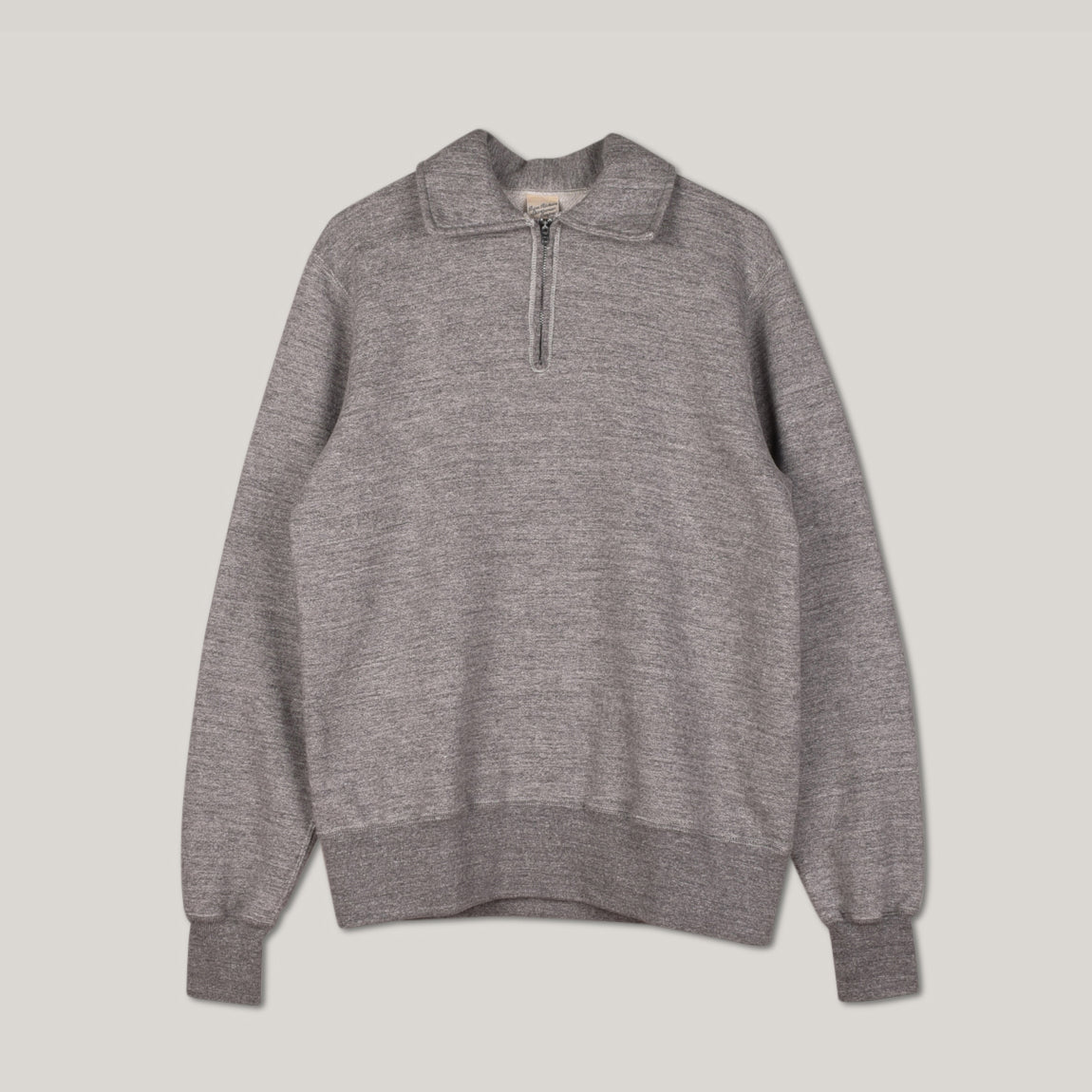 BUZZ RICKSON HALF ZIP SWEAT SHIRT US AIR FORCE ACADEMY - HEATHER GREY