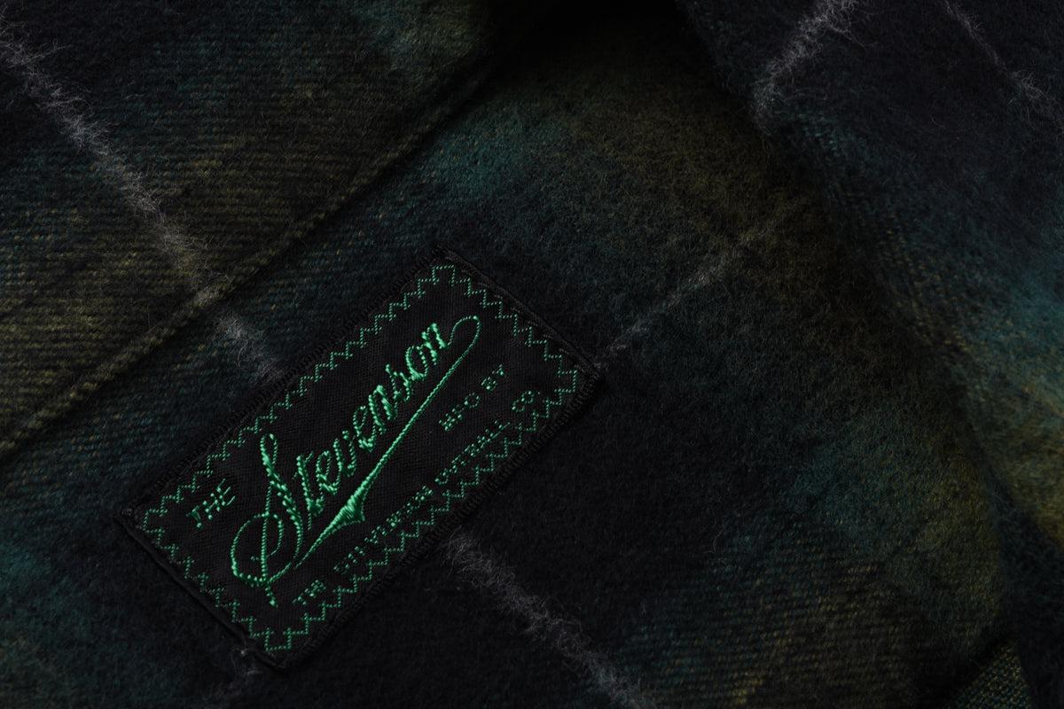 STEVENSON OVERALL CO. HIGHROLLER SHIRT - GREEN / DARK GREEN