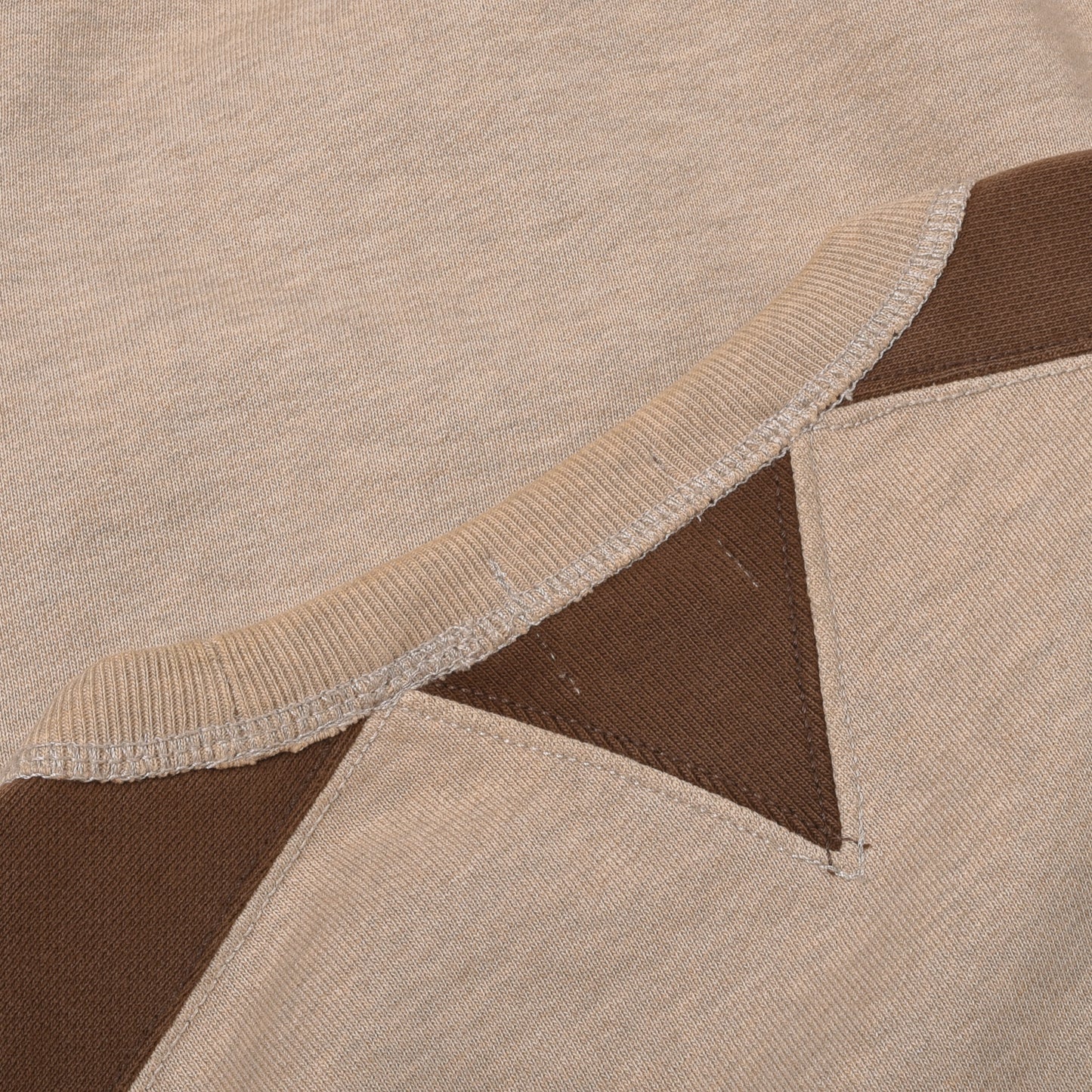 USED RRL SADDLE RAGLAN SWEAT - BROWN/ BEIGE