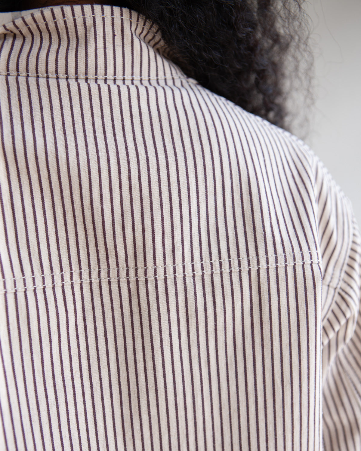 W'MENSWEAR SERVICE BLAZER - BROWN STRIPE