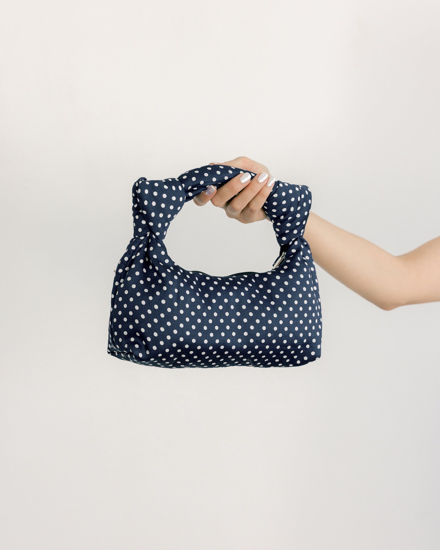 A BRONZE AGE - BAMBI BAG - NAVY POLKADOT