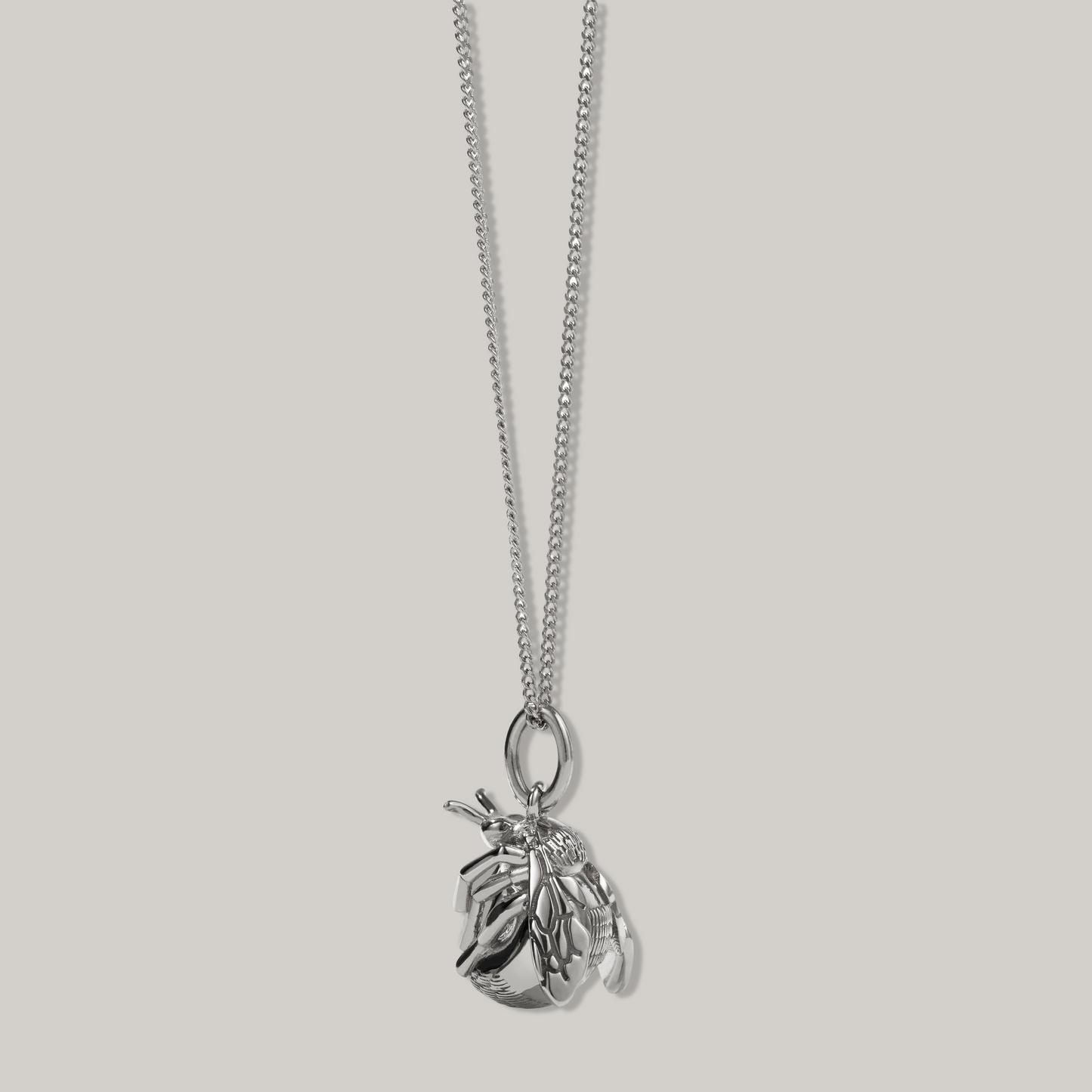 MEADOWLARK BEE CHARM NECKLACE - STERLING SILVER