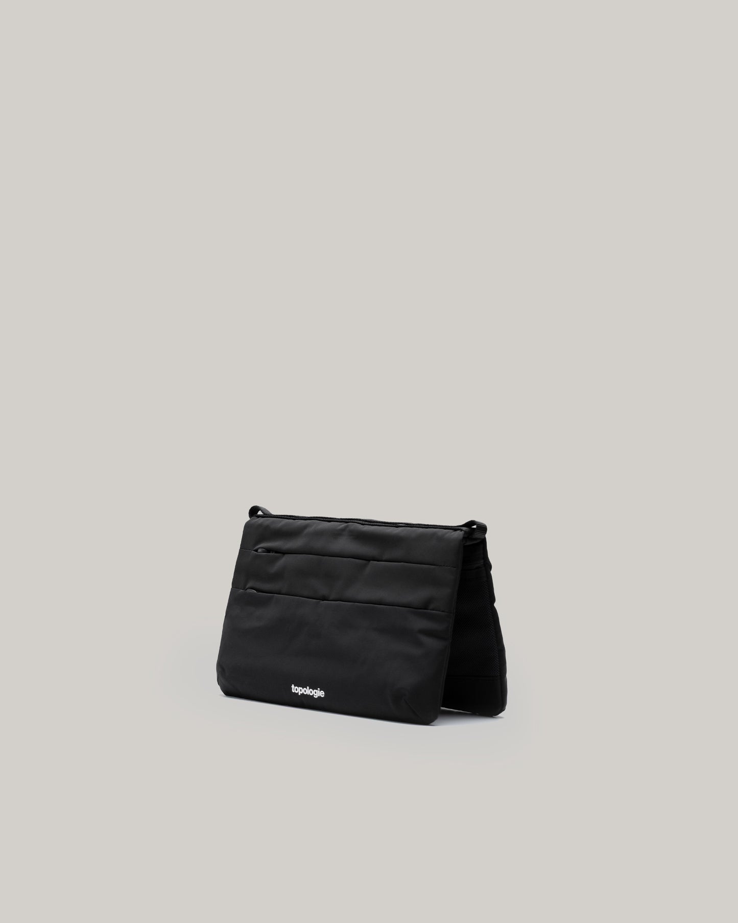 TOPOLOGIE FLAT SACOCHE SMALL BLACK TECH SATEEN