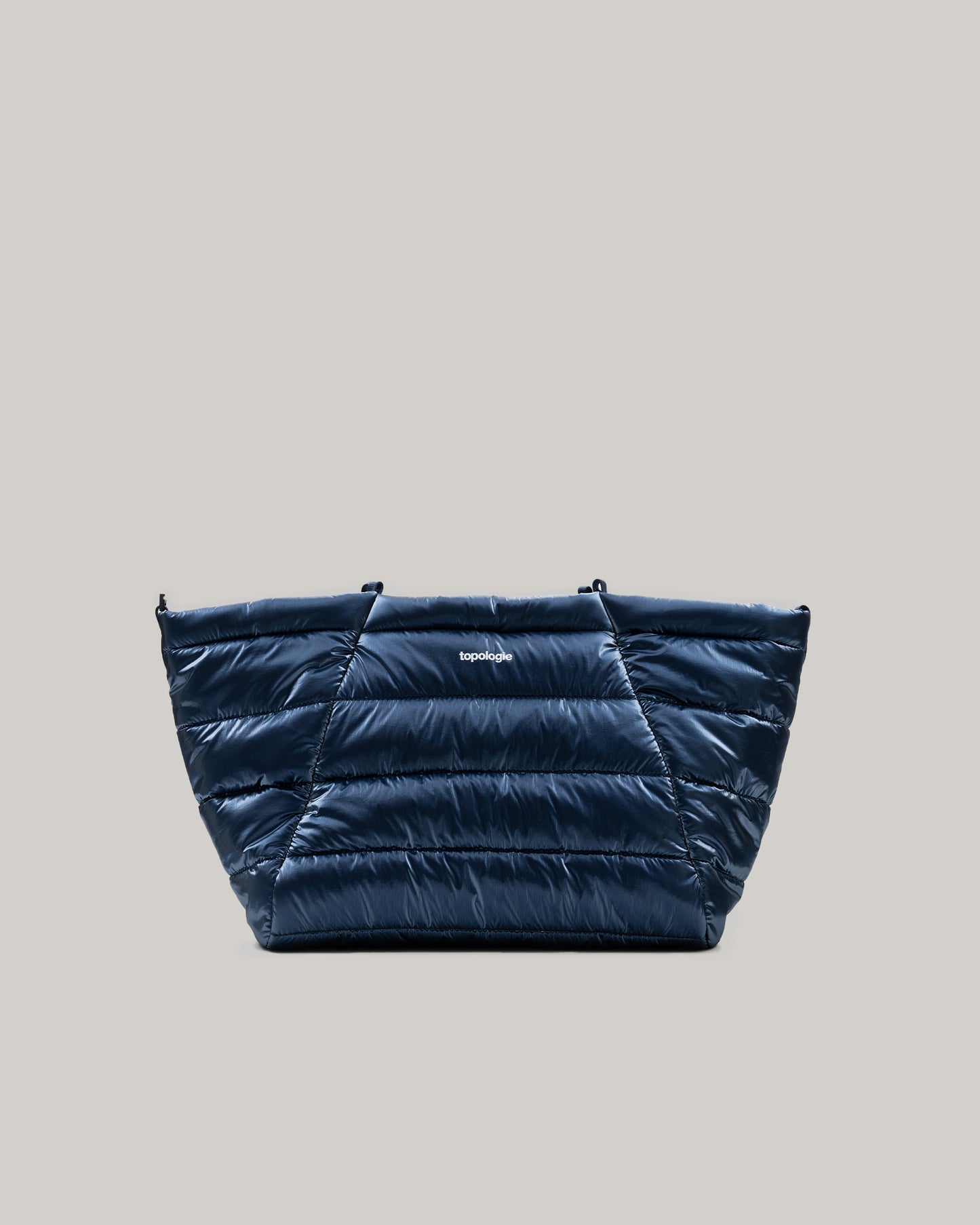 TOPOLOGIE MARCHE TOTE MEDIUM MARINE BLUE METALLIC PUFFER