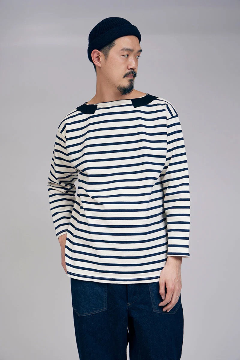 NIGEL CABOURN MAINLINE BRITISH ARMY SLUB BORDER SHIRT - DARK NAVY